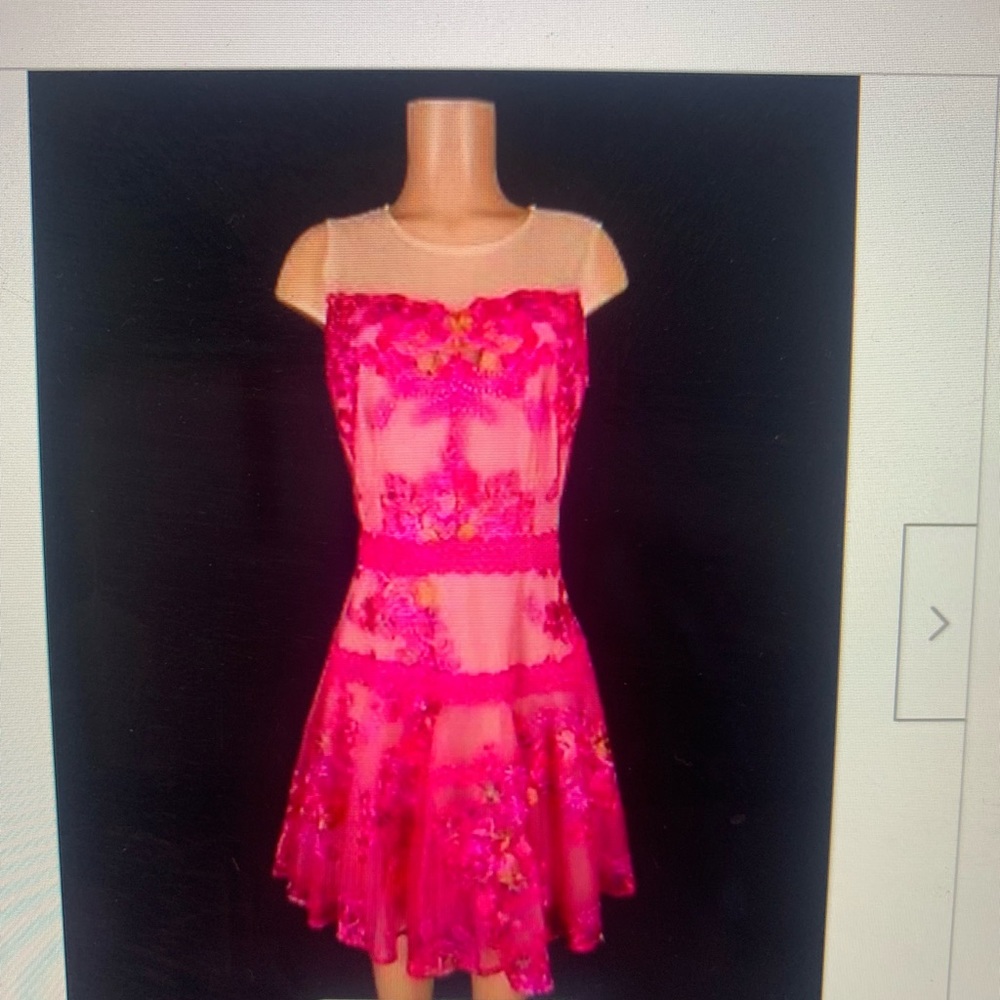 Bronx and Banco fuschia pink midi dress, size XS